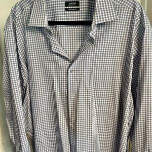 Alfani Men's Gray Checkered Shirt